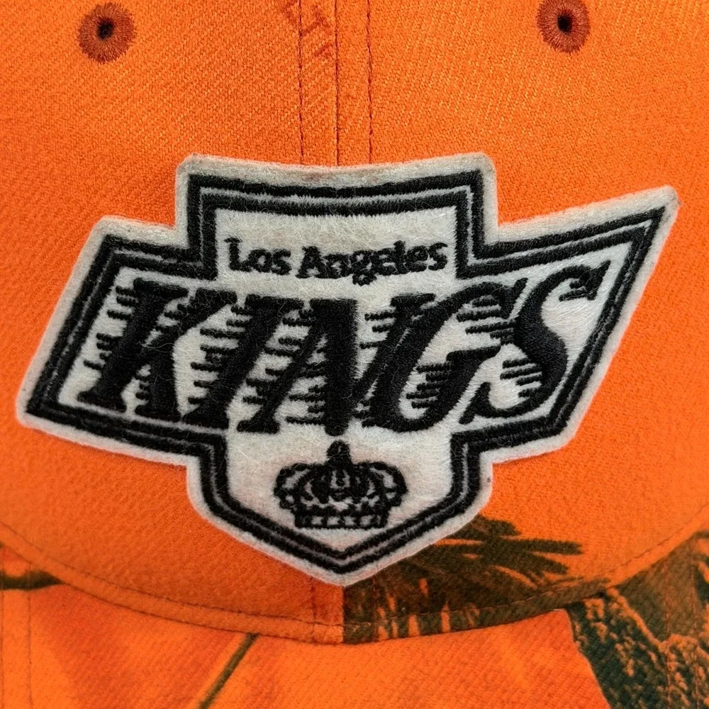 Los Angeles Kings '47 Vintage Hockey Hat Blaze Orange Camo Realtree Strapback